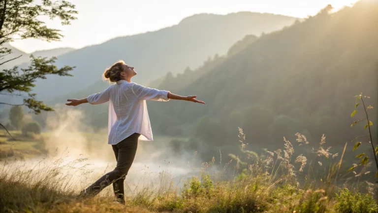 Beginner-friendly image showcasing a person relaxed and breathing calmly, highlighting the ease and accessibility of breathing methods for exercise