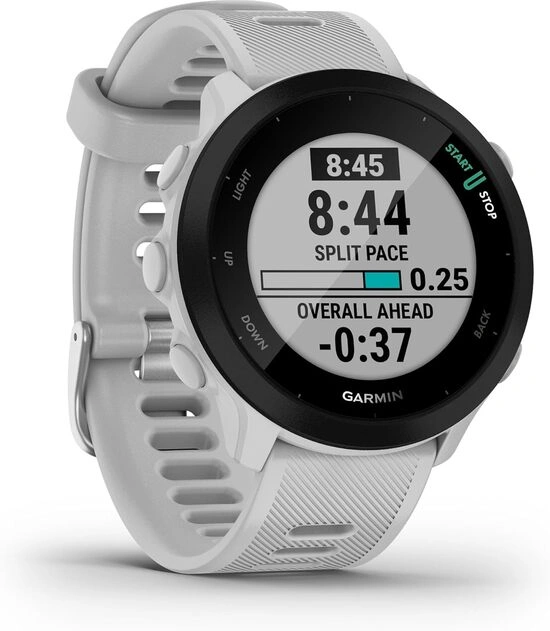 Product shot of a Garmin Forerunner Fitness tracker, which provides accurate feedback on breathing patterns