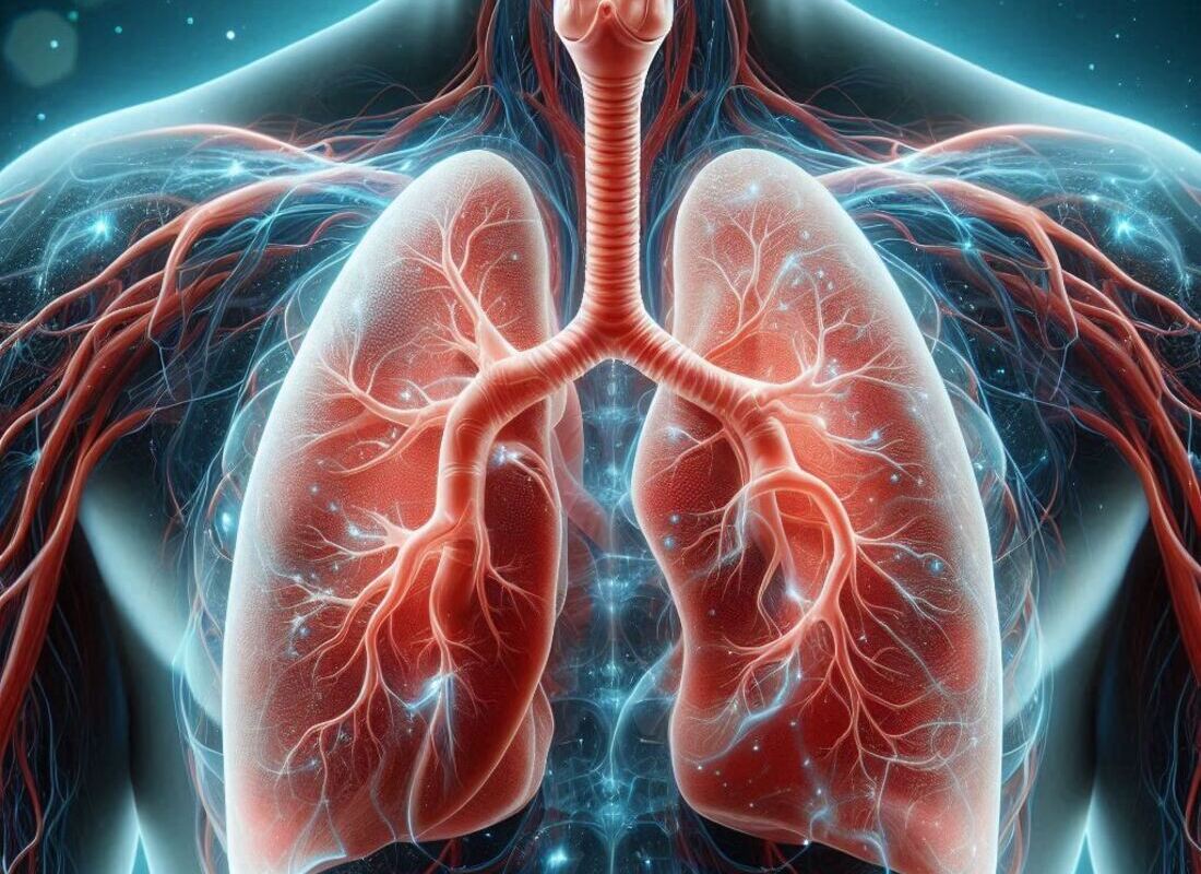 A close-up image of healthy, functioning lungs