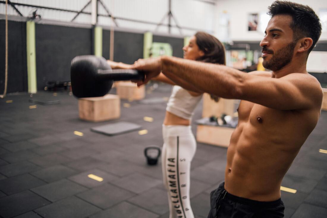 A kettlebell exercise targeting a specific muscle group