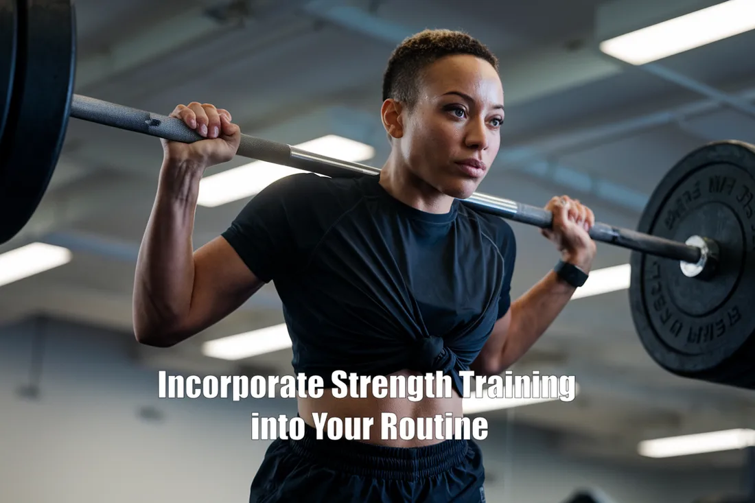 A photo of a person doing strength training into her routine