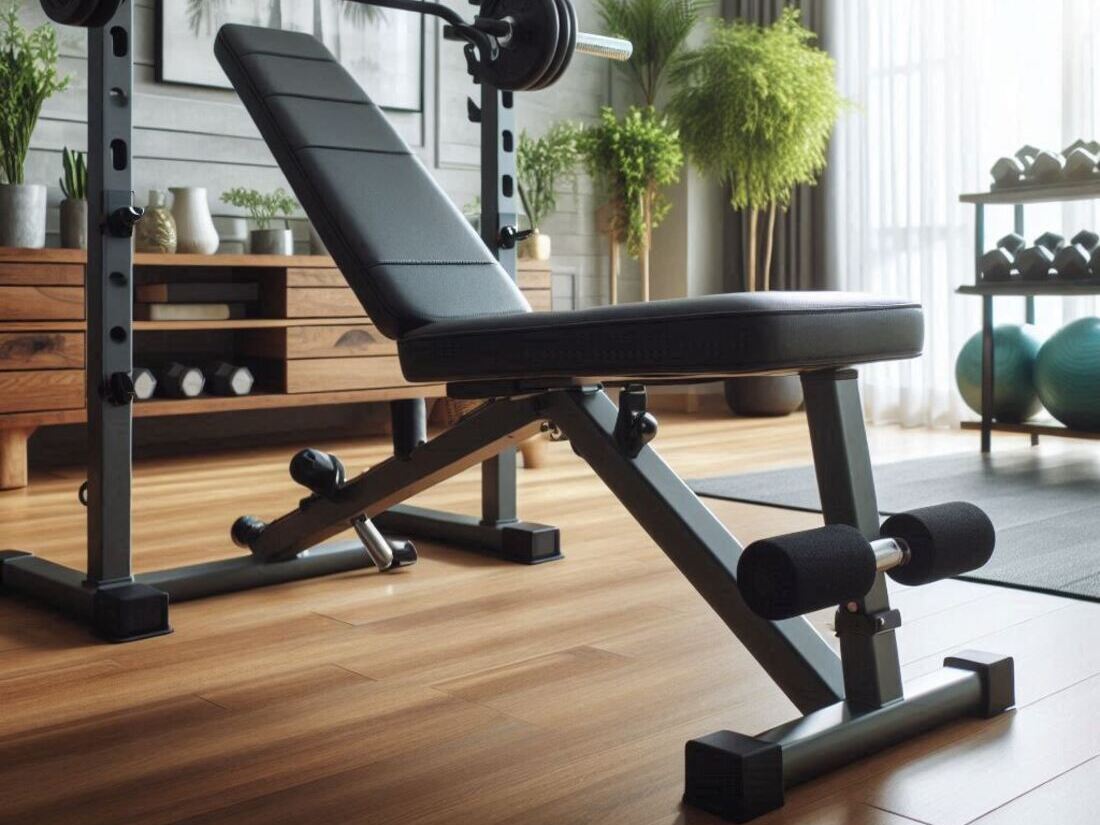 Adjustable weight bench for home gym exercises