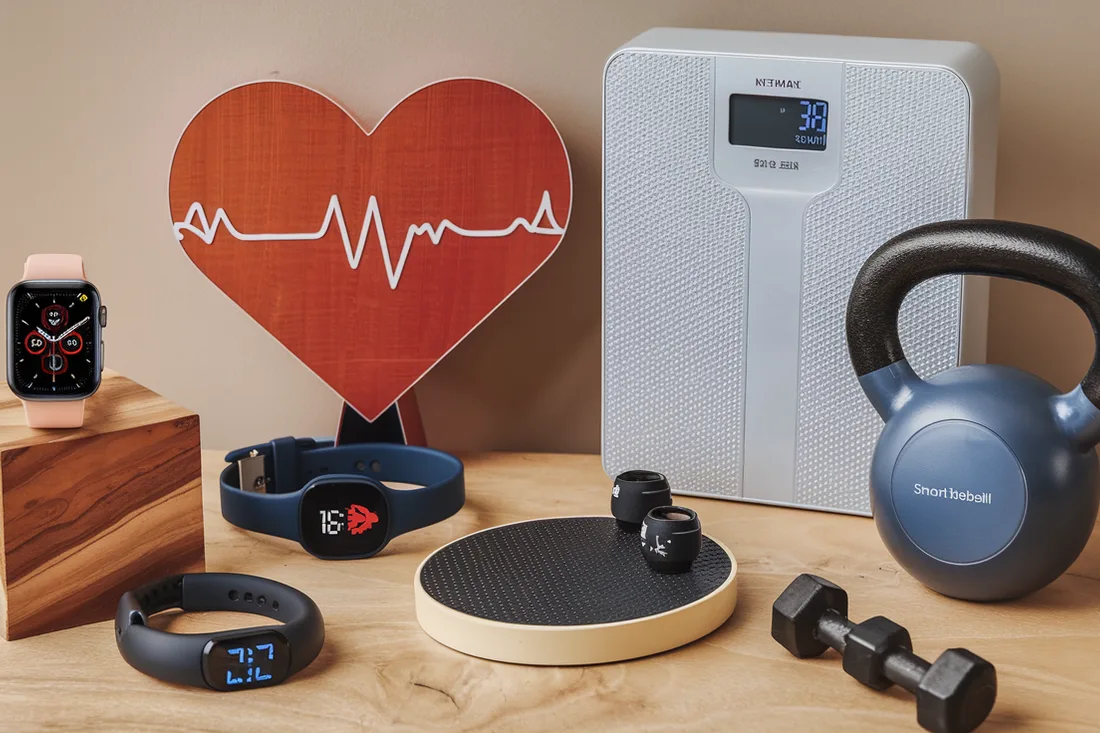 An array of smart fitness gadgets