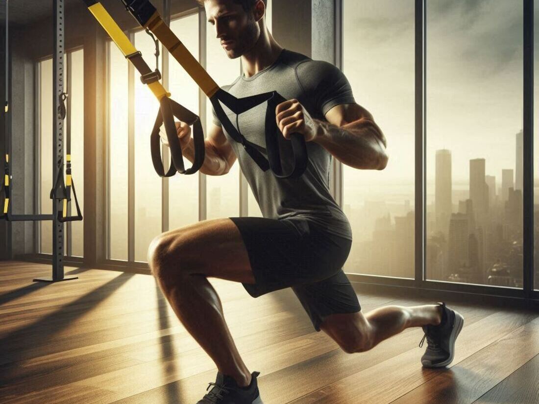 An image of a person performing a TRX row exercise with proper form