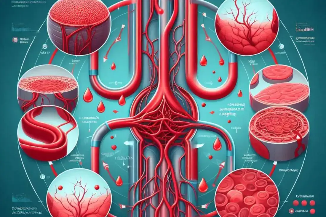 An infographic illustrating how compression therapy improves circulation and reduces swelling highlighting the difference in blood flow and fluid buildup