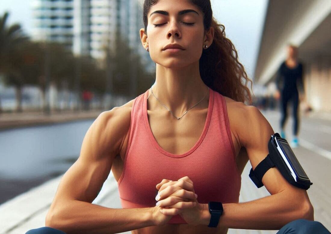 Athlete practicing breathing exercises incorporating these techniques into their training