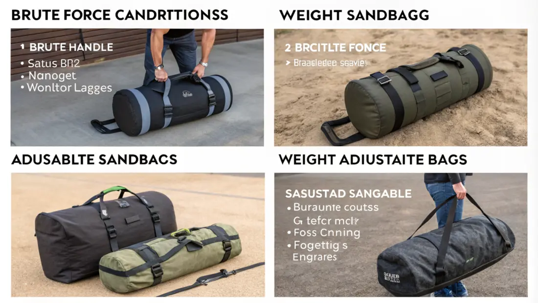 Various types of sandbags with different features