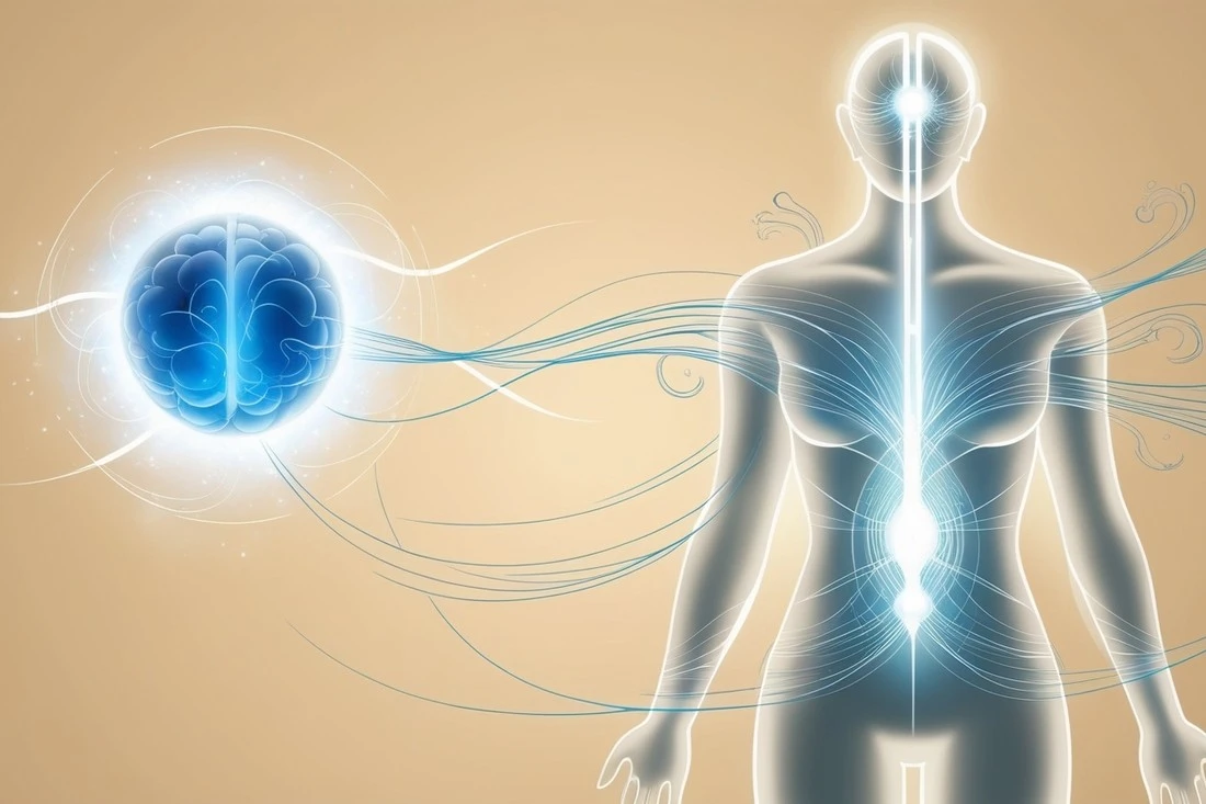 Diagram showing mind-body connection