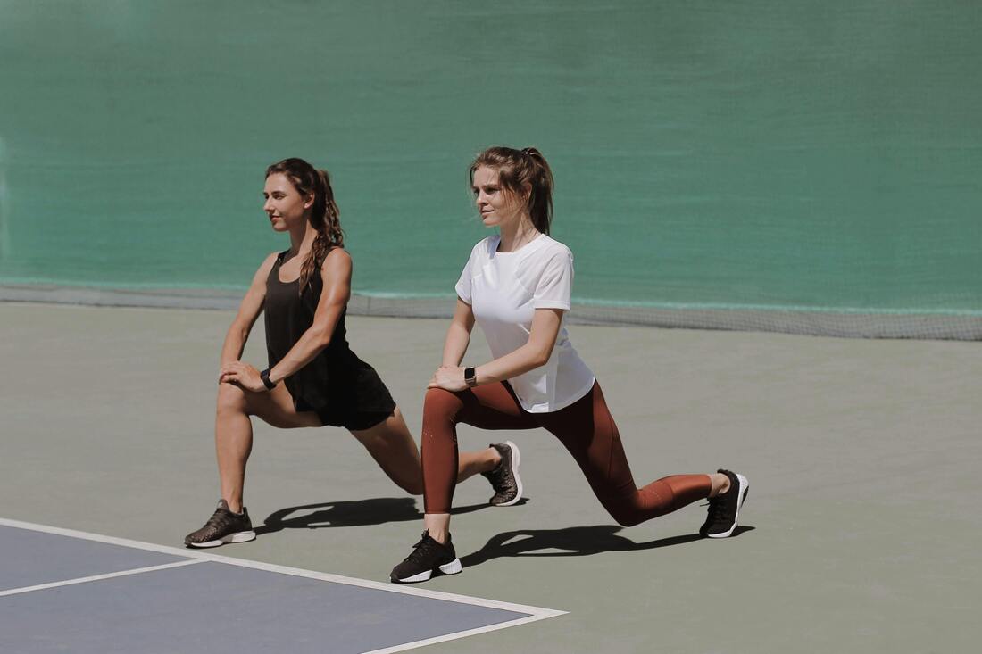 Persons Doing Walking Lunges Exercise