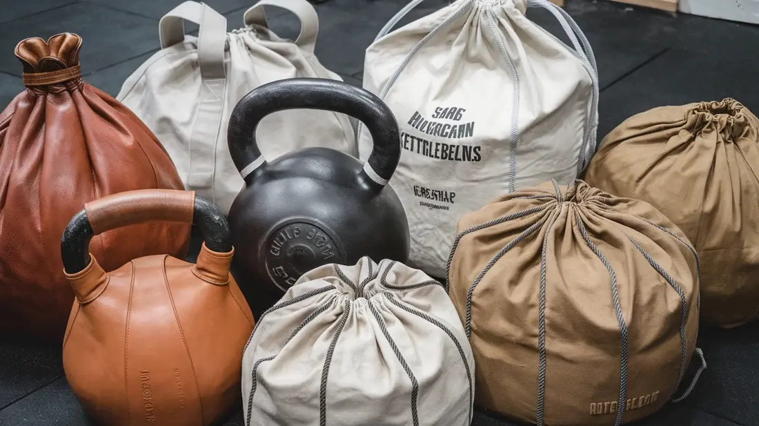 A selection of sandbags of various sizes, representing the importance of choosing the right weight for your fitness level