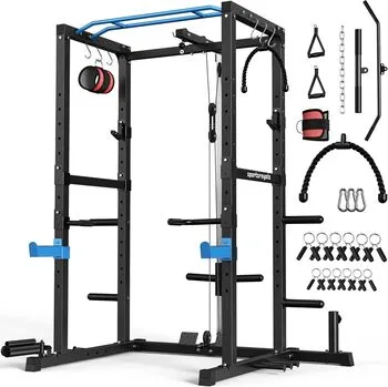 Sportsroyals Power Cage, 1600lbs Multi-Function Power Rack