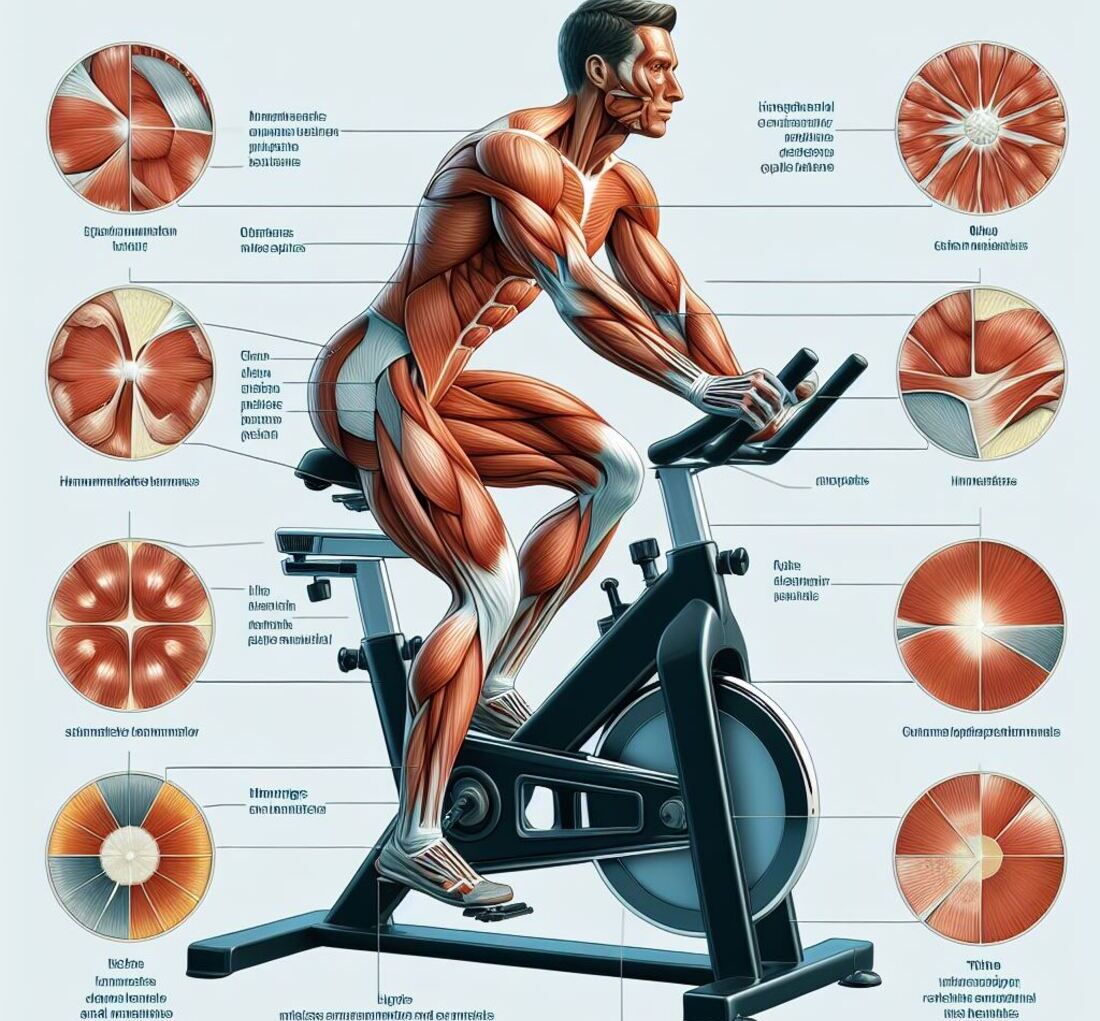 The major muscle groups targeted by a stationary bike