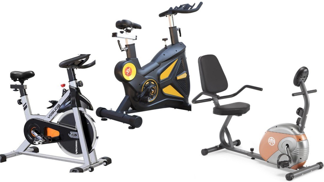 Upright exercise bike, Spin bike, Recumbent exercise bike