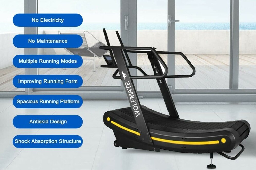 WOLFMATE Fitness Curved Treadmill